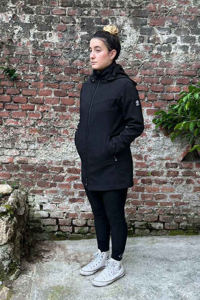 Giacca Donna nera Softshell Long