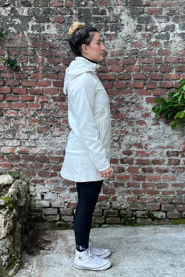 Giacca Donna Softshell Long bianca - lato