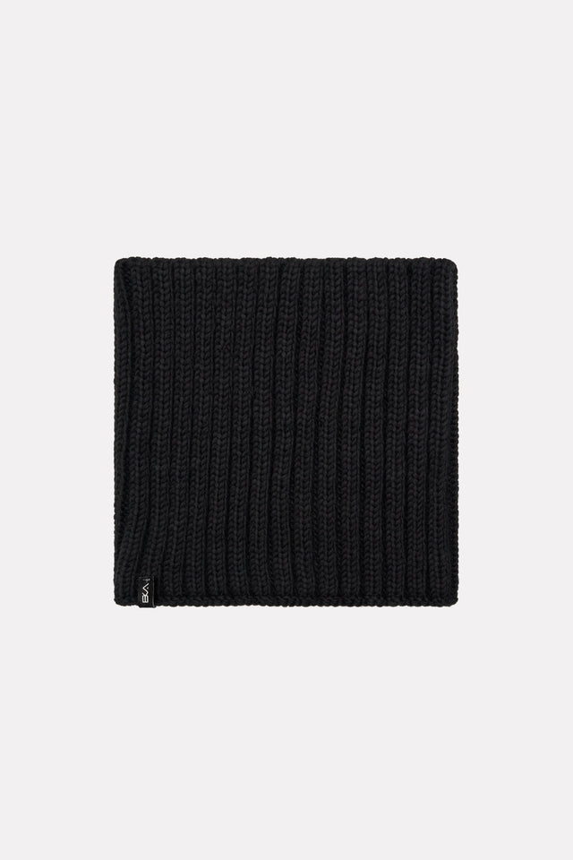 Scaldacollo Uomo nero BKA con maglia a coste larghe