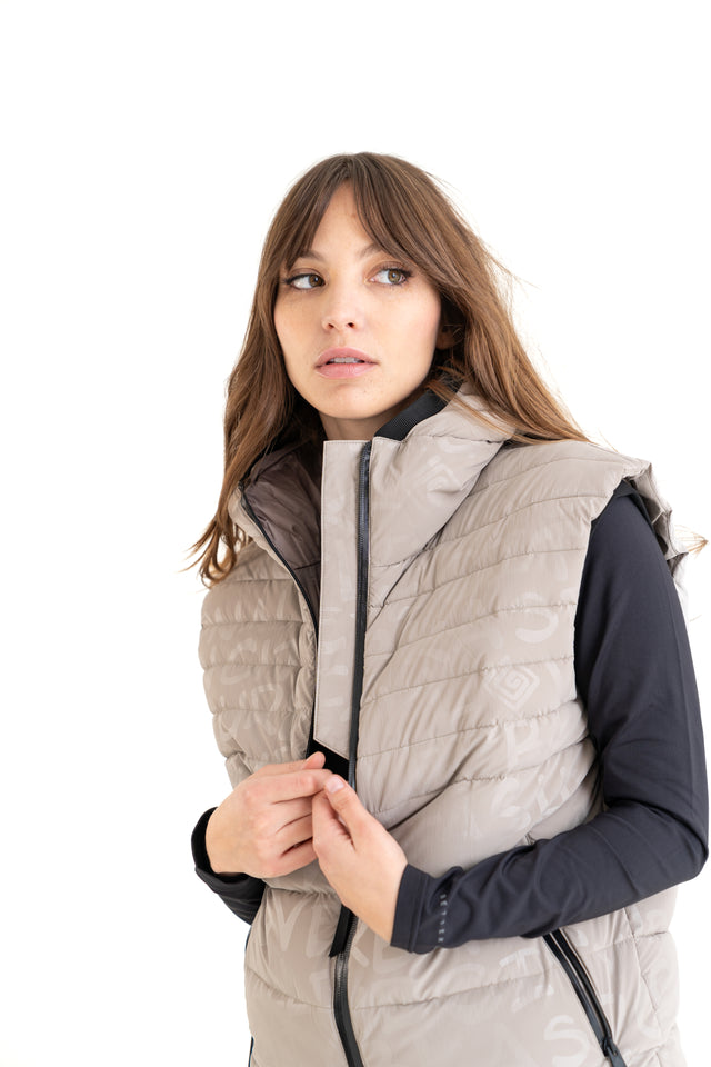 Holiday Print Long Vest