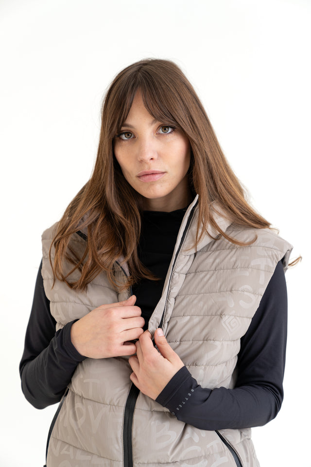 Holiday Print Long Vest