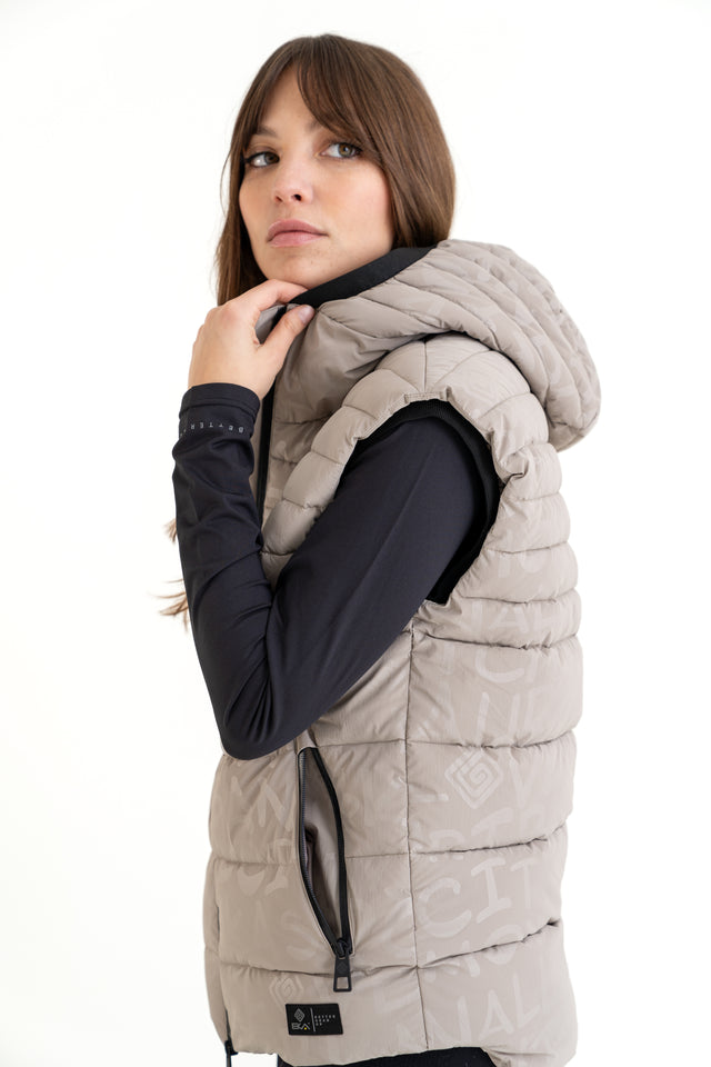 Holiday Print Long Vest